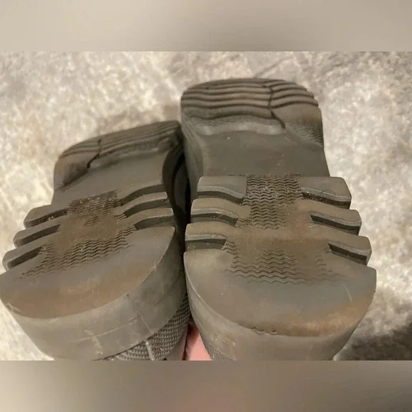 Sperry Saltwater Quilted Grey Silver Polka Dot Duck Boots STS92449 Womens Size 5 - Picture 7 of 9